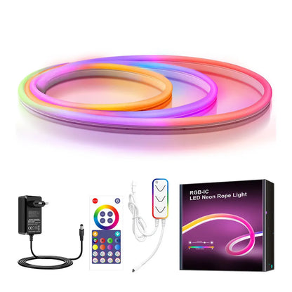 Graffiti Smart WiFi LED Neon Bar strip light in 3m or 5m length, 144W, IP68 waterproof, with remote control and power cord.