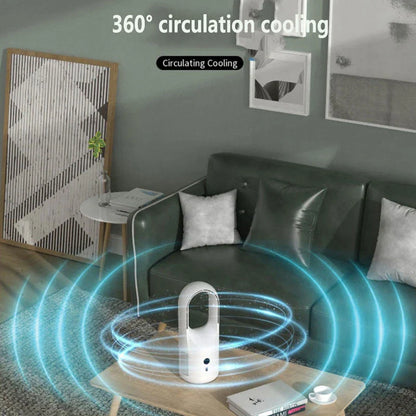 Whisper-quiet cordless desk fan with adjustable 6-speed settings, compact design, and rechargeable USB power