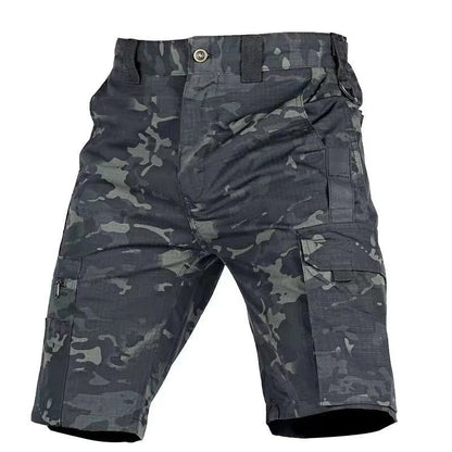 Adult camouflage shorts with elastic waistband in multiple colour options including CP and Dark Night camo.
