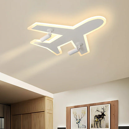 Modern minimalist LED ceiling lamp with acrylic diffuser and remote control for children's room lighting