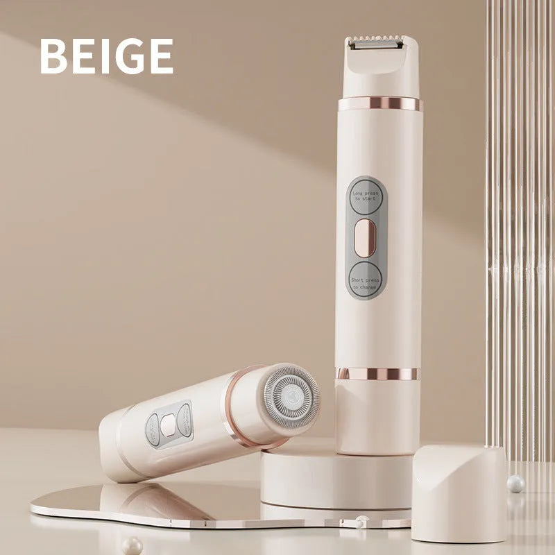 Digital display Type-C USB women's shaver in gradient purple colour for full-body hair removal.