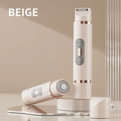 Digital display Type-C USB women's shaver in gradient purple colour for full-body hair removal.