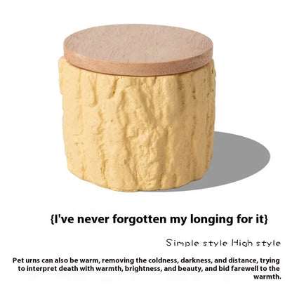 Handmade cement pet memorial casket for cremation ashes in six colour options