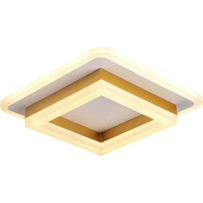 Modern LED corridor ceiling light in black round design with tri-colour adjustable lighting for hallways and entrances
