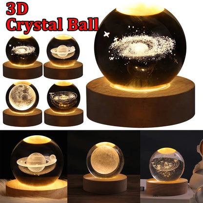 A mesmerizing galaxy-inspired crystal ball lamp with a warm, soothing LED glow.