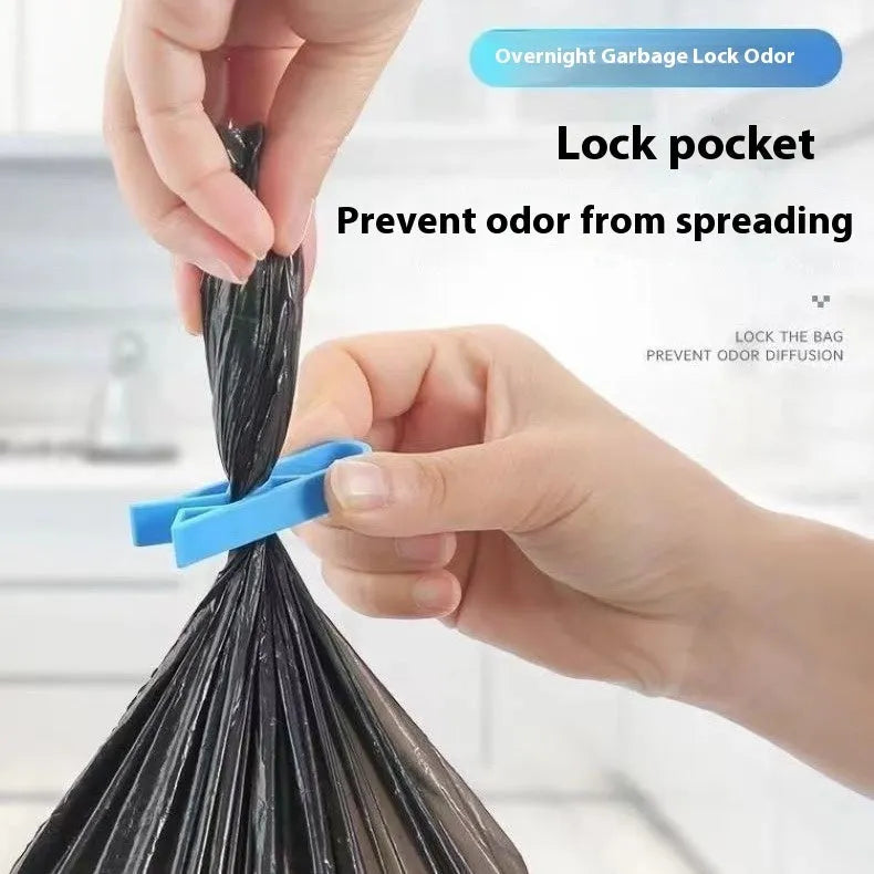 PP plastic non-slip garbage bag fixing clip for securing bin liners.