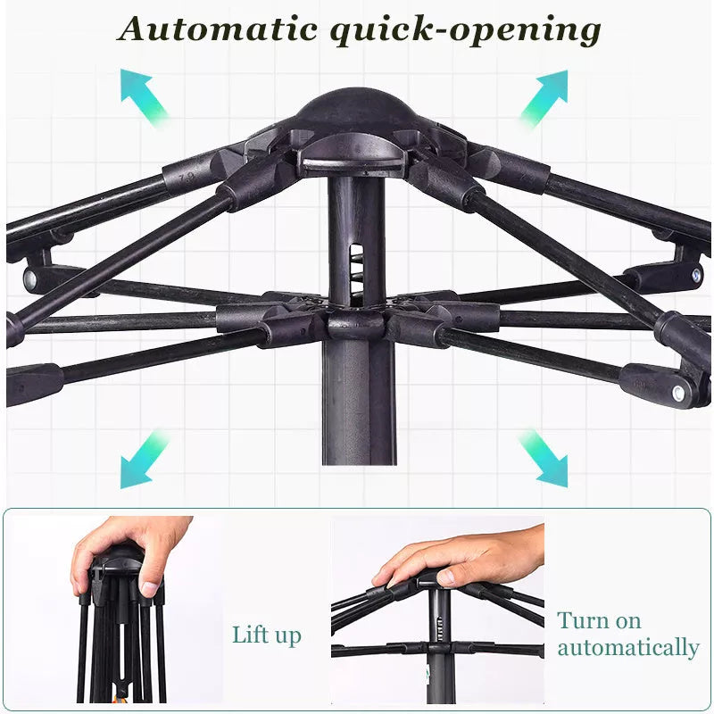 Outdoor portable camping fully automatic quick-opening tent in beige
