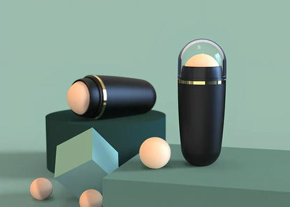 Portable volcanic stone oil absorbing ball measuring 3×8×2cm in white, black, and pink colour options