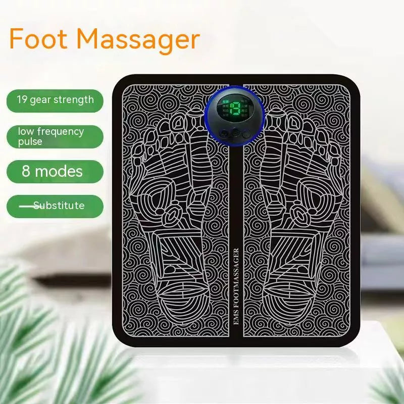 Portable EMS Foot Massager Pad with remote control for pain relief and improved circulation