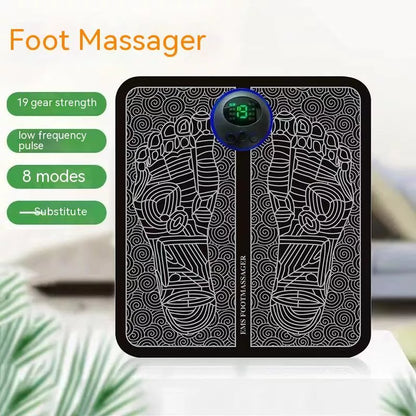 Portable EMS Foot Massager Pad with remote control for pain relief and improved circulation