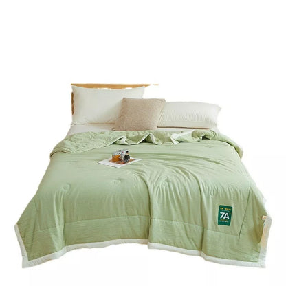 Antibacterial Raw Cotton Summer Cool Quilt with vibrant colors and soybean fiber filler