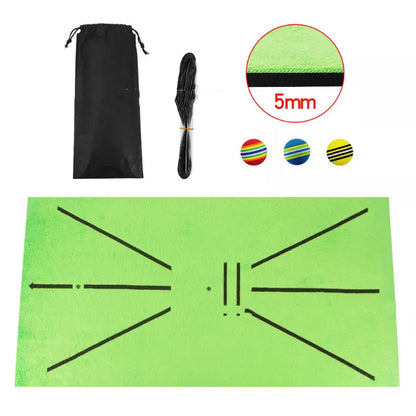 Golf Swing Mark Pad with rainbow balls for indoor practice
