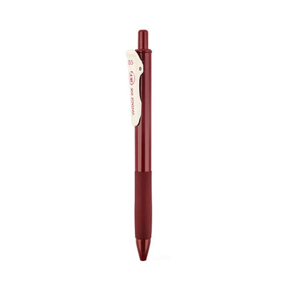 Retro colour gel pen set with plastic barrel and 0.5mm tip in five colour options