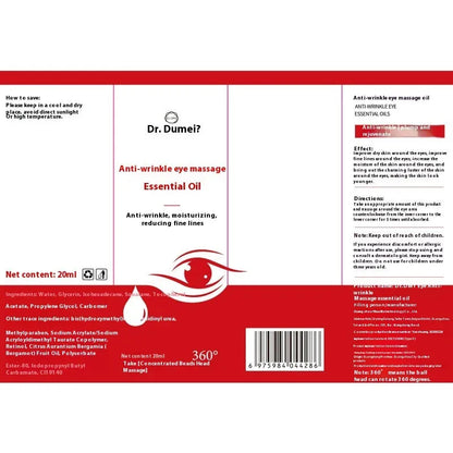20ml red upgrade eye anti-wrinkle massage essence oil for hydrating, moisturising and firming skincare