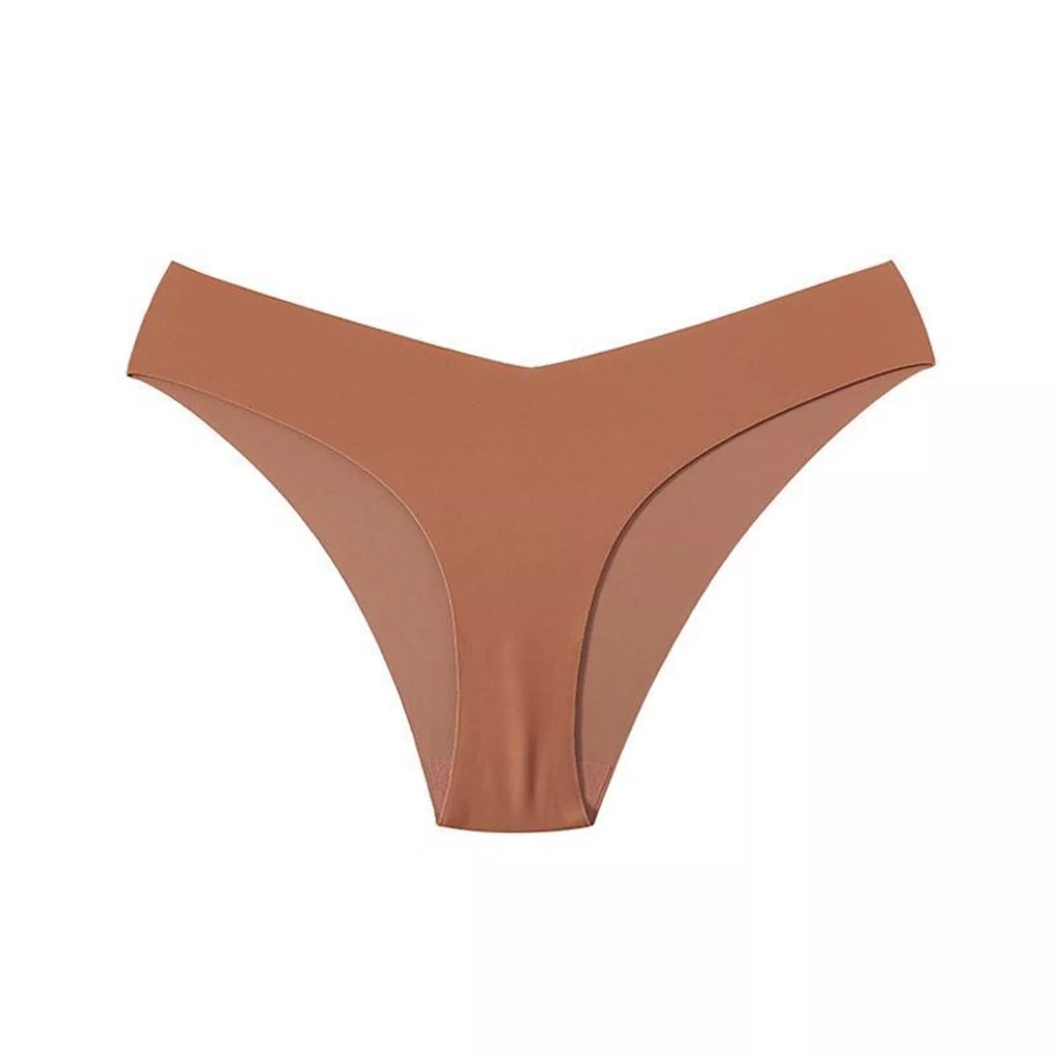 Women's V-shaped Waistband Seamless Ice Silk Panties in a 5-color set