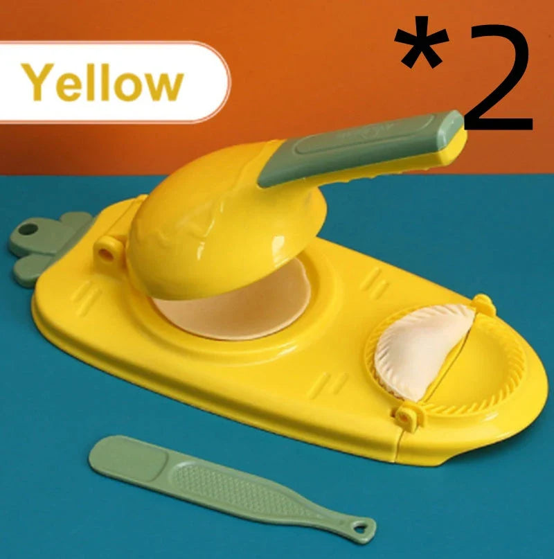 Premium 2-in-1 Dumpling Maker with Ergonomic Handle and Versatile Design for Effortless Dough Pressing and Skin Forming
