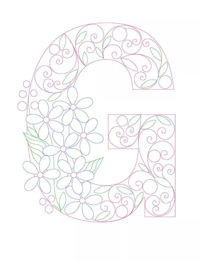 Paper Filigree Painting Kit - Letters for detailed art projects, includes A-Z templates