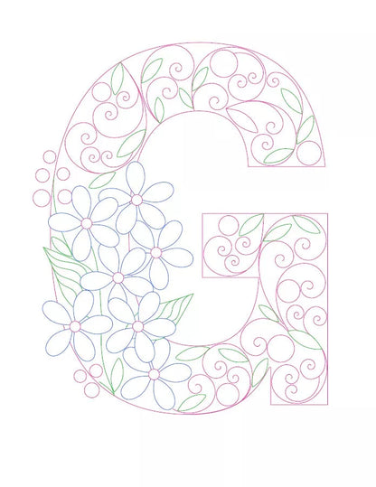 Paper Filigree Painting Kit - Letters for detailed art projects, includes A-Z templates