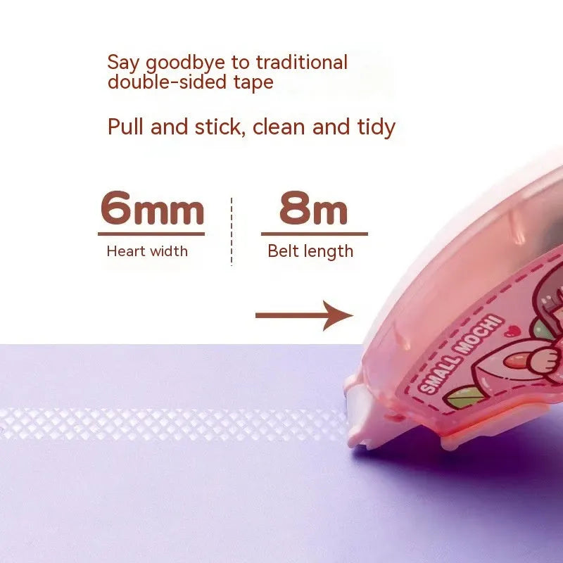 Hand Account Dotting Glue in peach juice colour with cute card packing for stationery adhesive supplies