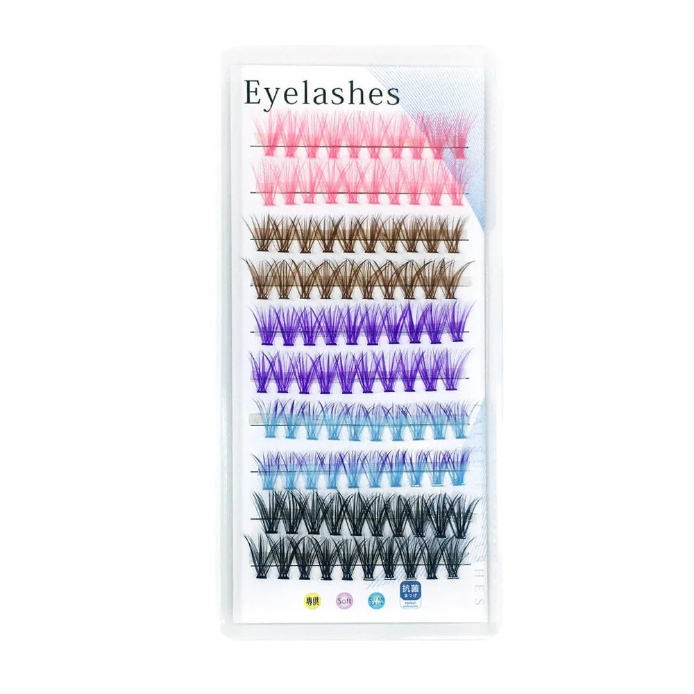 Hand-applied false eyelash extensions in multiple colours and lengths from 10mm to 16mm