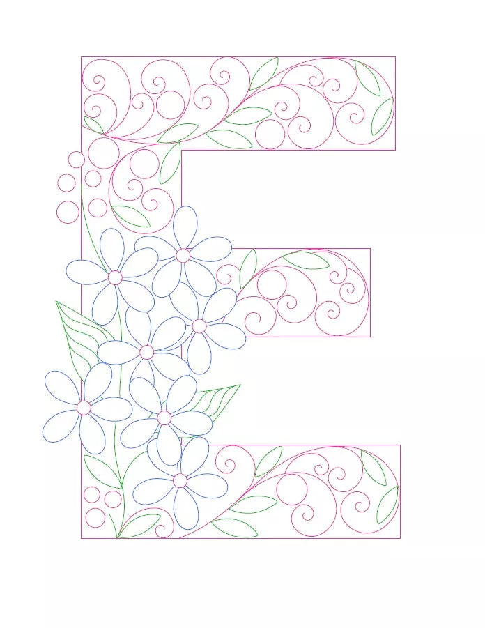 Paper Filigree Painting Kit - Letters for detailed art projects, includes A-Z templates