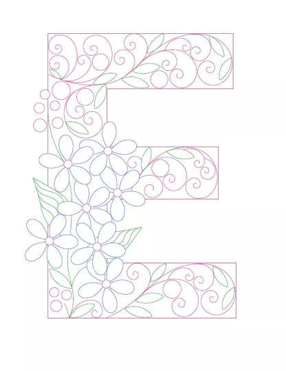 Paper Filigree Painting Kit - Letters for detailed art projects, includes A-Z templates