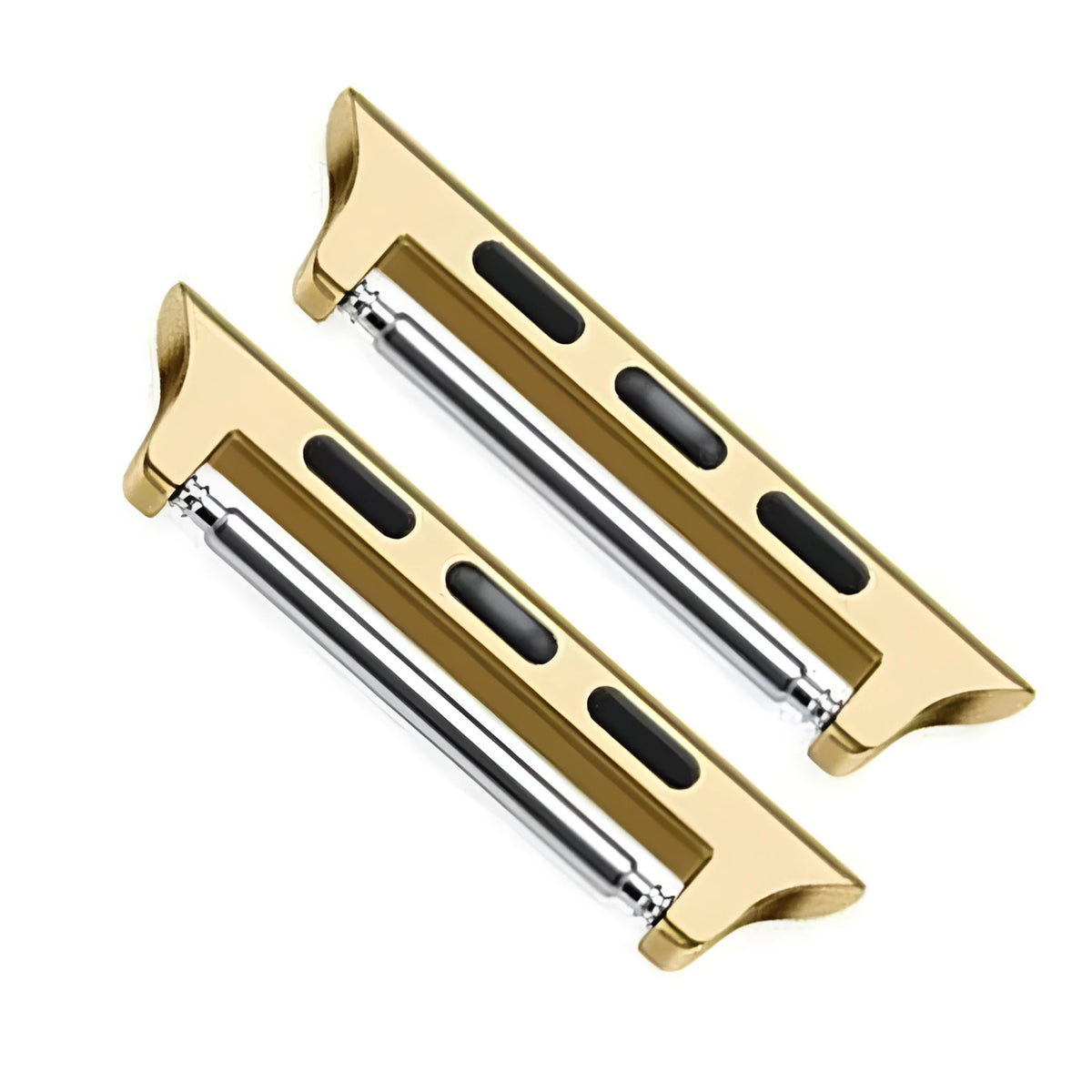 Stainless steel Apple Watch strap connector in five colours, 14mm to 24mm lug widths