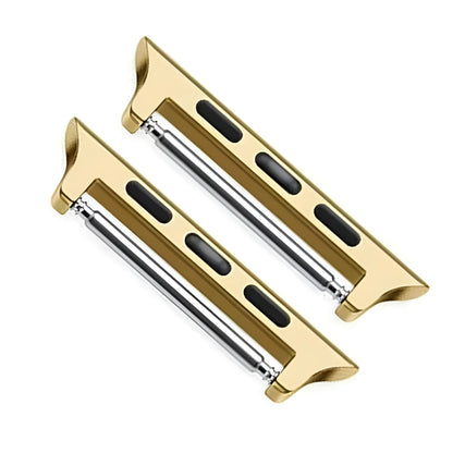 Stainless steel Apple Watch strap connector in five colours, 14mm to 24mm lug widths