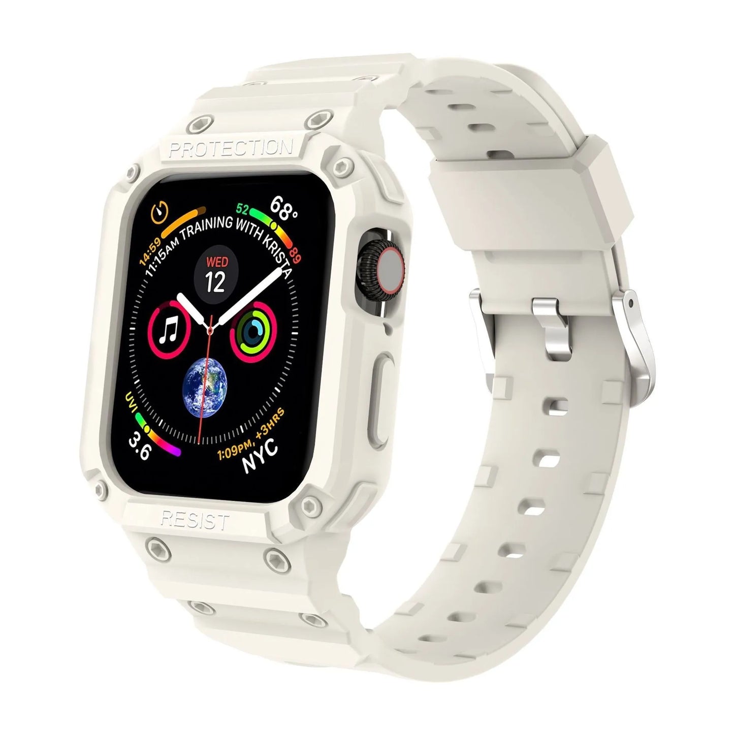 Soft TPU Apple Watch Series 8 compatible sport strap in multiple colours for 38mm and 42mm models