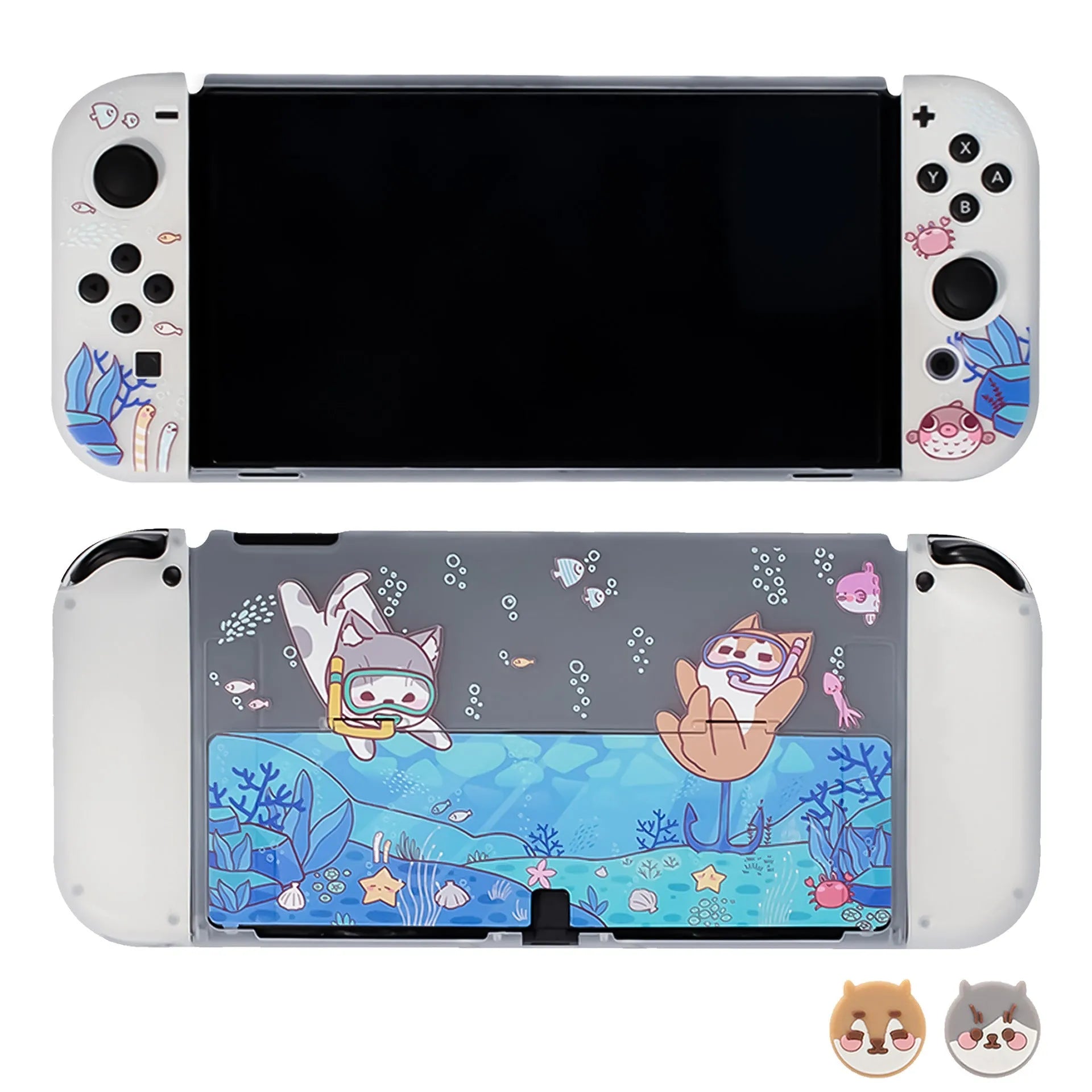Pawdiary submarine exploration themed protective case for Nintendo Switch and Switch OLED consoles