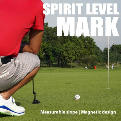 Golf hat clip ball marker, 25mm plastic balance tool in red and blue, clip-on hat accessory