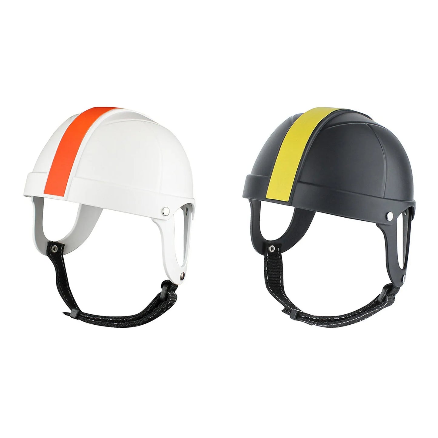 Pet motorcycle safety helmet in Black & Yellow colour with ABS shell construction
