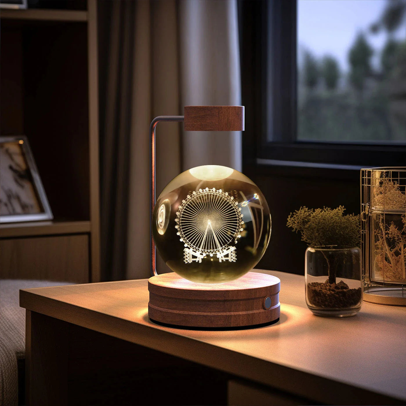 Captivating Crystal Ball Dinosaur Nightlight with Warm, Soothing Glow