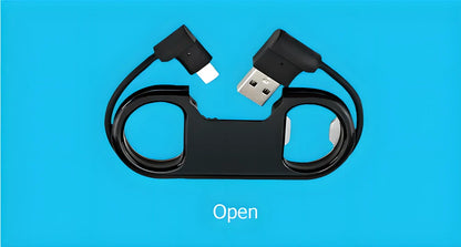 2-in-1 Bottle Opener Keychain and USB Charging Cable for iPhone and Android smartphones