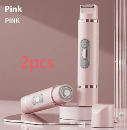 Dual-Head Electric Razor: Painless Women's Epilator for Bikini, Underarm, Face & Body Hair Removal