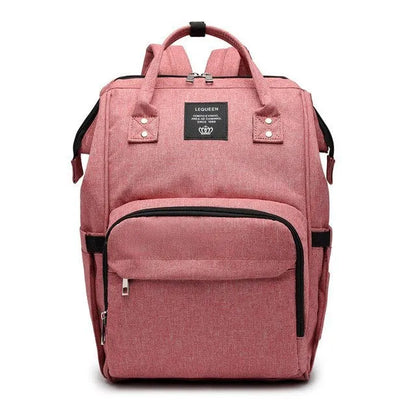 Oxford maternity nappy bag with 16-20L capacity, anti-theft design, bottle area, and multiple colour options