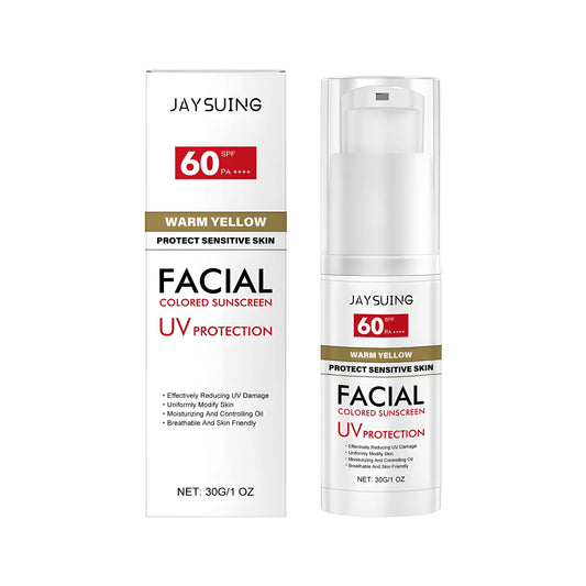 30g tube of lightweight facial sunscreen with titanium dioxide and hyaluronic acid