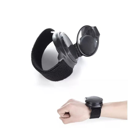 Wrist riding rear view mirror with 360° rotation and anti-slip mat