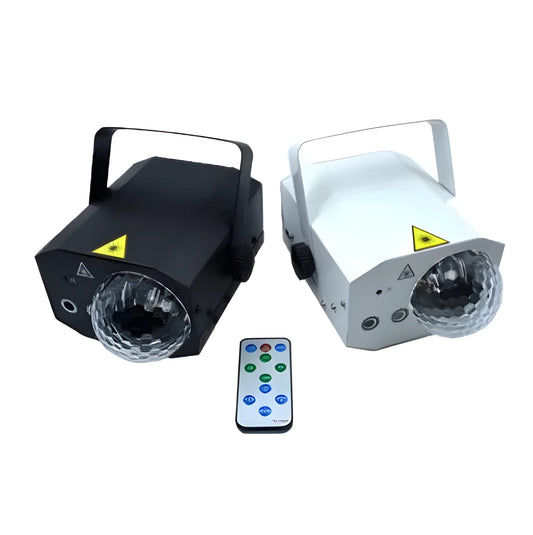Black LED laser magic fan stage lighting equipment with remote control for KTV and bar installations