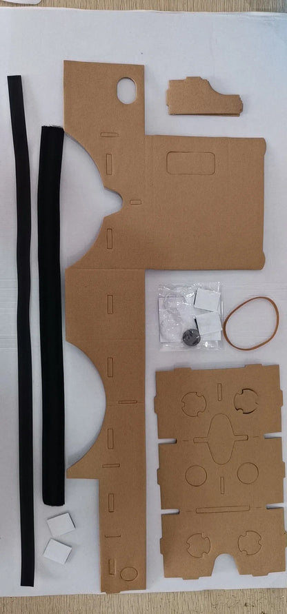 VR Cardboard Glasses with adjustable head strap and magnetic controller for 6-inch smartphones