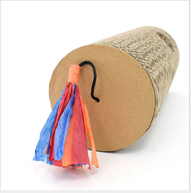 Cat scratching board made from environmental protection corrugated paper in picture colour