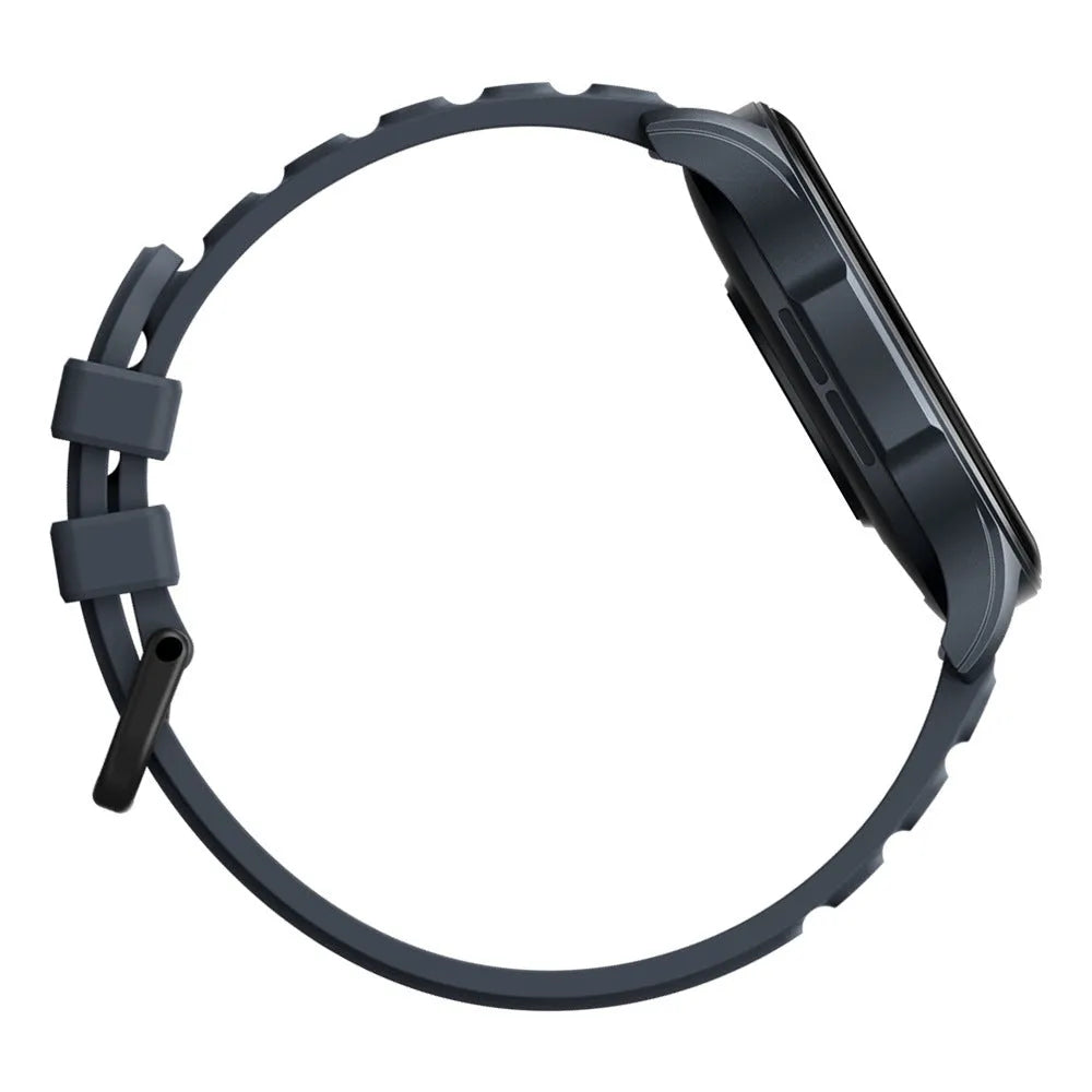 Btalk 3 Pro smart watch in blue showing AMOLED display with heart rate and call functions