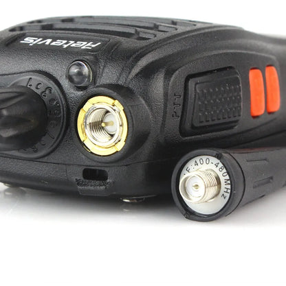 H777 black civil walkie talkie with antenna, 60x33x115mm UHF 400-470MHz two way radio