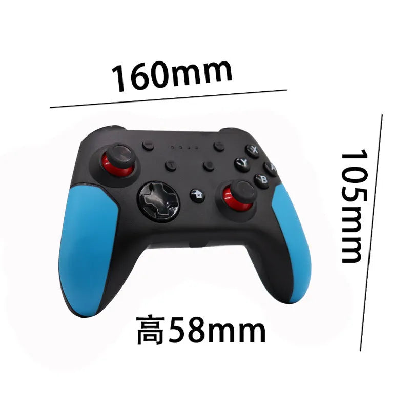 Bluetooth gamepad for Switch, PC and Android with vibration in blue and red colour options