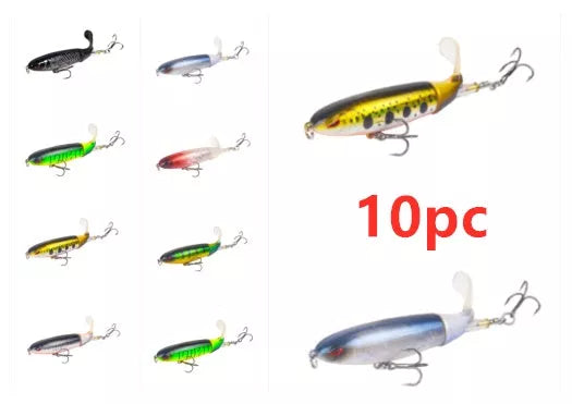 Road Sub-bait Propeller Tractor Hard Bait Floating Water Pencil Lure Bait in various colors