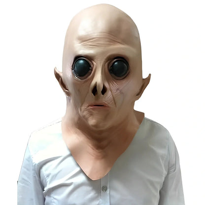 UFO alien Halloween mask with adjustable 26-42cm sizing and vinyl construction