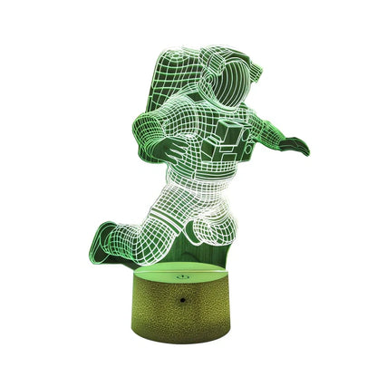 3D Astronaut small night light USB plug-in bedside model, 10cm tall LED glow at ≤36V