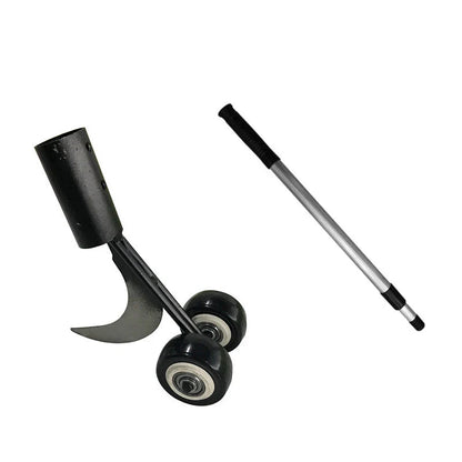 Versatile gardening tool with long prongs for easy weed removal and soil aeration in yards and lawns