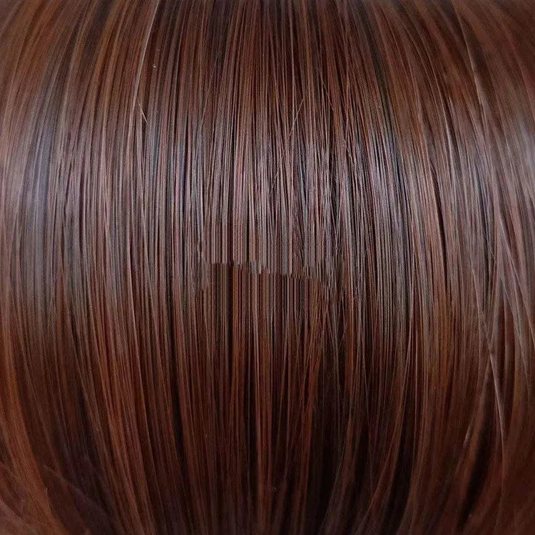 Black big wave front lace wig with long bangs and oblique fringe, long curly style for women