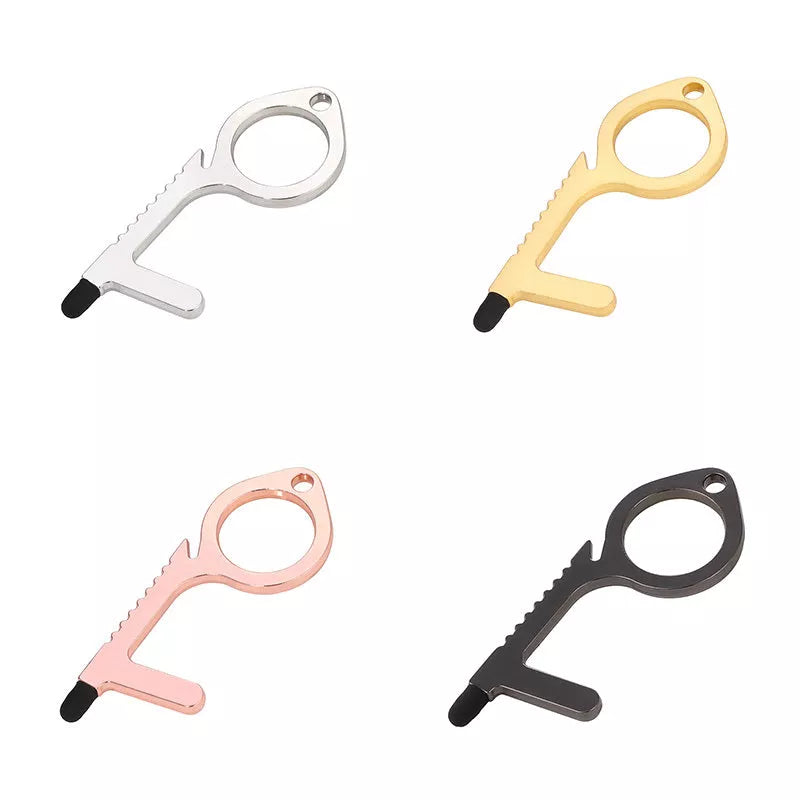 Alloy protective door opener keychain in various colors